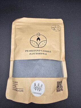 Lavender Wax Pearls Candle Kit – 400g Plant-Based Sand Candle – NIB